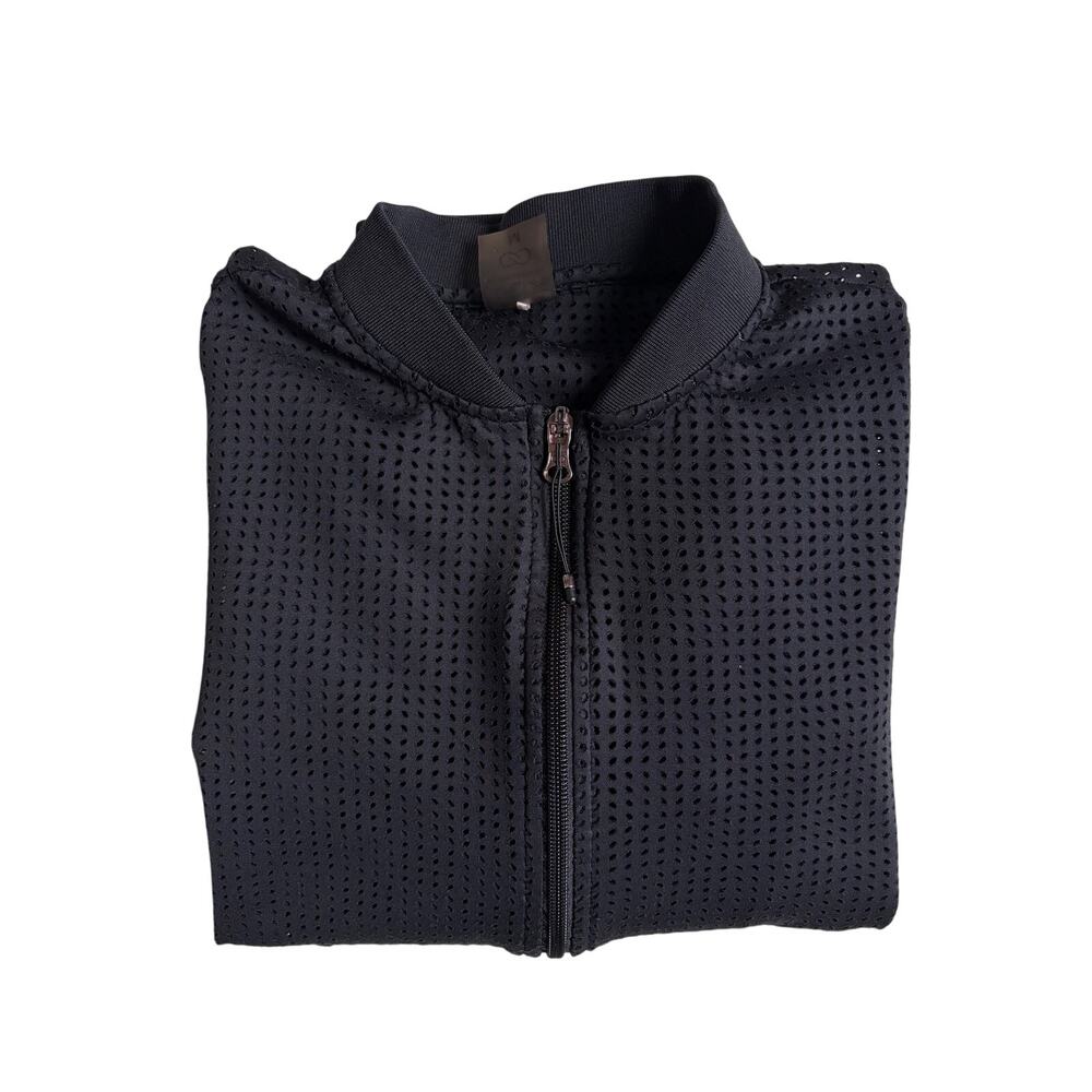 Calia Perforated Bomber Track Jacket (Black) - M